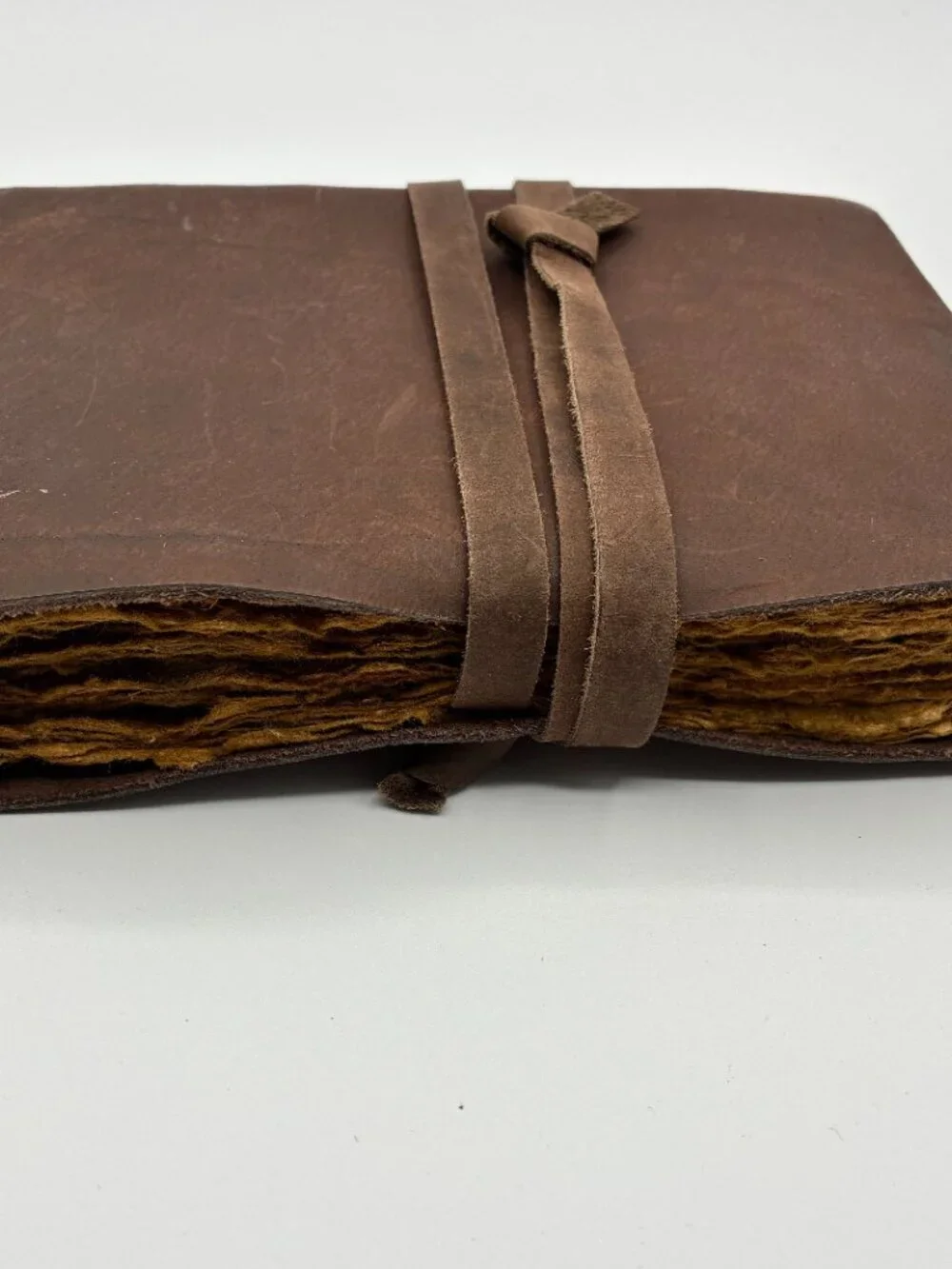 NEW Rustic Leather Bound Wrap Journal Book Handmade Paper Pages Blank